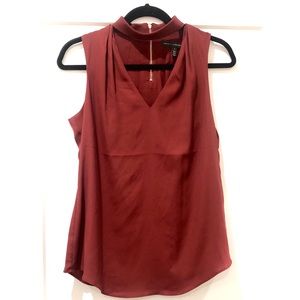 White House Black Market Choker Detail Blouse